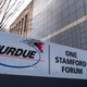 Purdue Pharma headquarters in downtown Stamford, Connecticut on April 2, 2019